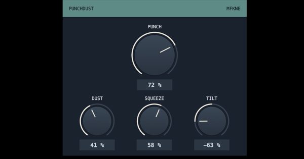PUNCHDUST, MFKNE, transient shaper, plugin gratis, VST3, lo-fi, upward compression, effetti audio, plugin gratuiti