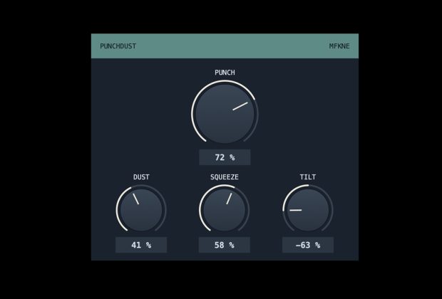 PUNCHDUST, MFKNE, transient shaper, plugin gratis, VST3, lo-fi, upward compression, effetti audio, plugin gratuiti