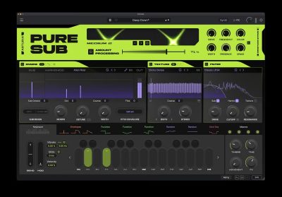 Arturia, Pure SUB, Synthesizer, Bass, Sub Bass, 808, Plugin, Software Instruments