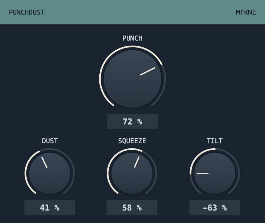 PUNCHDUST, MFKNE, transient shaper, plugin gratis, VST3, lo-fi, upward compression, effetti audio, plugin gratuiti
