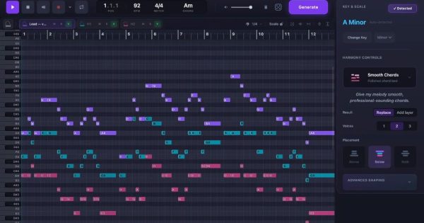 HarmonyKeen, Malsah Labs, software musicale, MIDI, armonizzazione, arrangiamento, voice leading, DAW, plugin MIDI, teoria musicale, composizione musicale