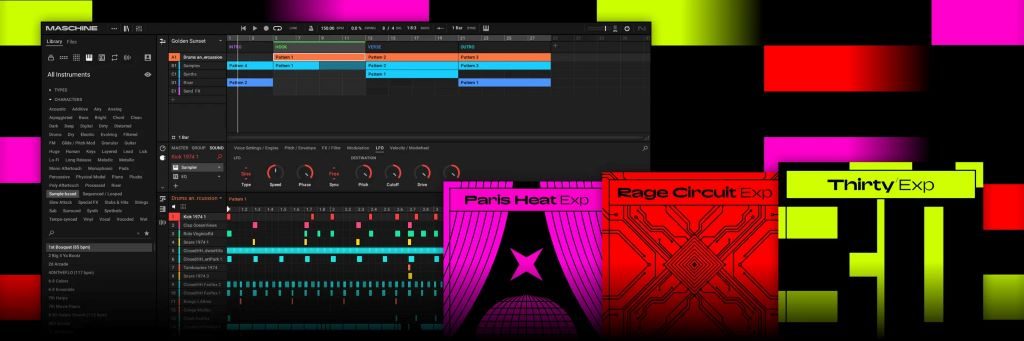 Native Instruments, Maschine, Maschine 3.7, Maschine Expansions, Thirty, Paris Heat, Rage Circuit, musica elettronica, produzione musicale, beatmaking, software musicale, Native Instruments 30 anni