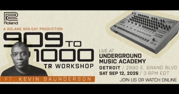 Roland 909, Roland, 909 Day 2026, TR-909, Kevin Saunderson, Detroit techno, drum machine, techno, musica elettronica, TR-1000