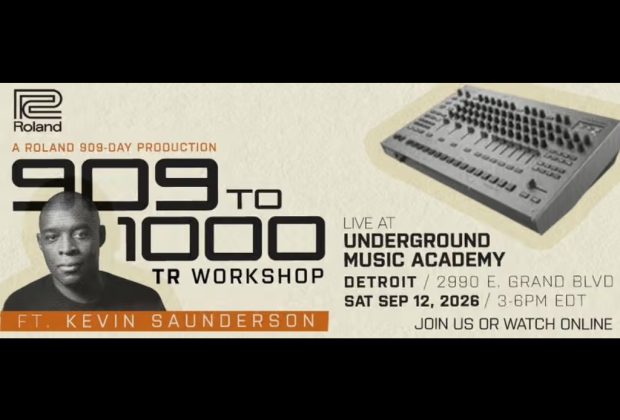 Roland 909, Roland, 909 Day 2026, TR-909, Kevin Saunderson, Detroit techno, drum machine, techno, musica elettronica, TR-1000
