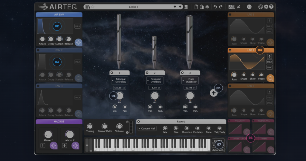Modartt Airteq, sound design, modellazione fisica, virtual instrument, MPE, plug-in