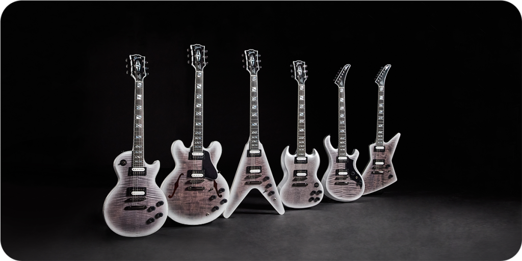 Gibson, DES Series, chitarre Gibson, Gibson Les Paul, Gibson SG, Gibson ES, Gibson Explorer, Gibson Flying V, Gibson Victory, ELEV8, Ghost Burst