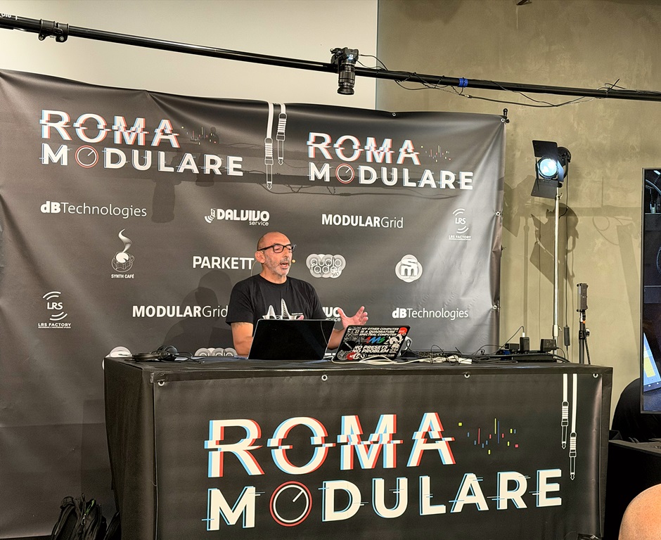 roma modulare 2026, alfredo migliavacca, sm strumenti musicali, luoghi del suono, news, reportage, sintetizzatori, synth, musica elettronica, roma modulare