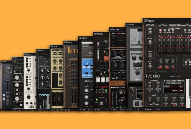 GForce Software, Axxess, M-Tron Select 2, plugin gratuiti, sintetizzatori virtuali, Mellotron, ARP Axxe, virtual instruments, VST3, software musicale, plugin VST, musica elettronica, news