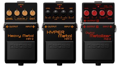 BOSS, PX-1 Plugout FX, HM-2 Heavy Metal, HM-3 HYPER Metal, MZ-2 Digital Metalizer, effetti per chitarra, pedali BOSS, distorsione, guitar gear, news, boss effects pedals