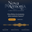 Nova Armonia, intelligenza artificiale, musica AI, musica generativa, AI Music Festival, San Marino, produzione musicale, innovazione musicale, diritti d’autore, news