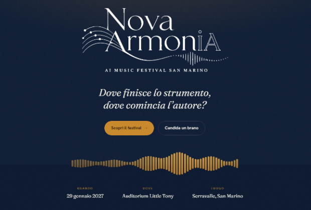 Nova Armonia, intelligenza artificiale, musica AI, musica generativa, AI Music Festival, San Marino, produzione musicale, innovazione musicale, diritti d’autore, news