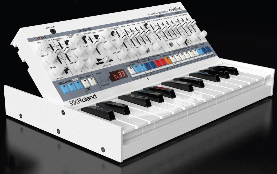 Roland, Roland n/vision, Roland JUPITER-08, Roland Boutique, JUPITER-8, sintetizzatori Roland, sintetizzatori wavetable, sintetizzatori polifonici, sound design, musica elettronica, sequencer polifonico, strumenti musicali elettronici