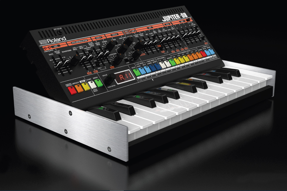 Roland, Roland n/vision, Roland JUPITER-08, Roland Boutique, JUPITER-8, sintetizzatori Roland, sintetizzatori wavetable, sintetizzatori polifonici, sound design, musica elettronica, sequencer polifonico, strumenti musicali elettronici