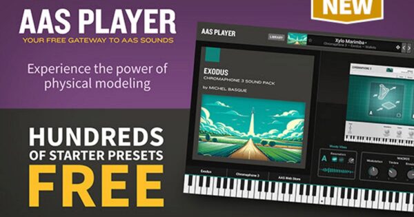 AAS Player 2.0, Applied Acoustics Systems, plug-in gratuiti, sintetizzatori virtuali, sound design, modellazione fisica, VST3, software musicale, news